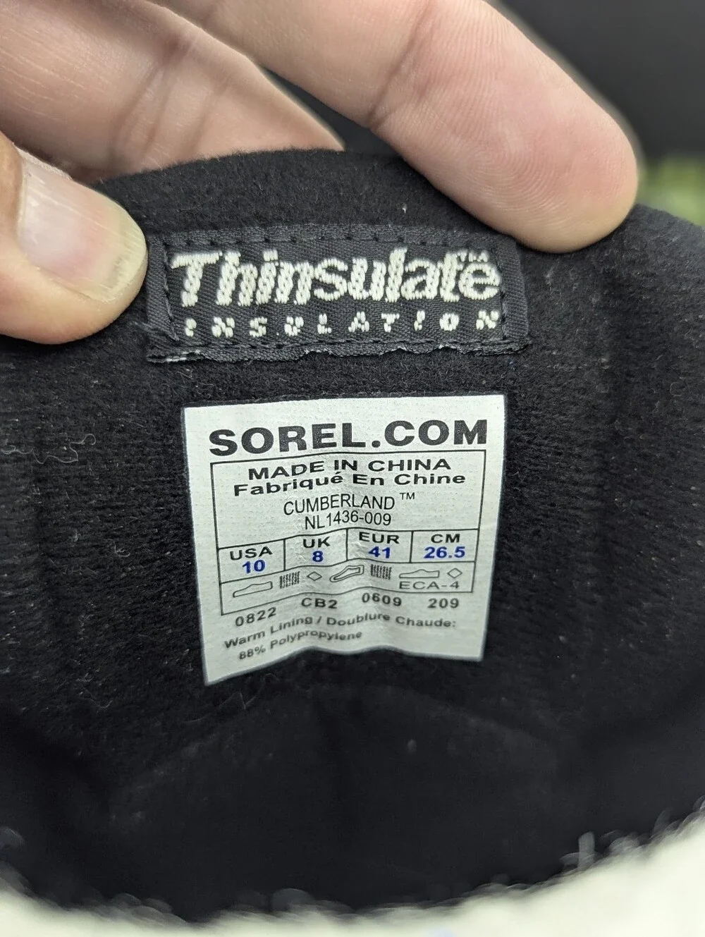 Sorel Cumberland Women's Size 10 Gray Thinsulate Insulated Winter Boots